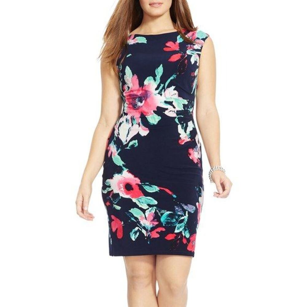 Lauren Ralph Lauren Women's 16 Cocktail Party Evening Shift Jersey Dress Wedding